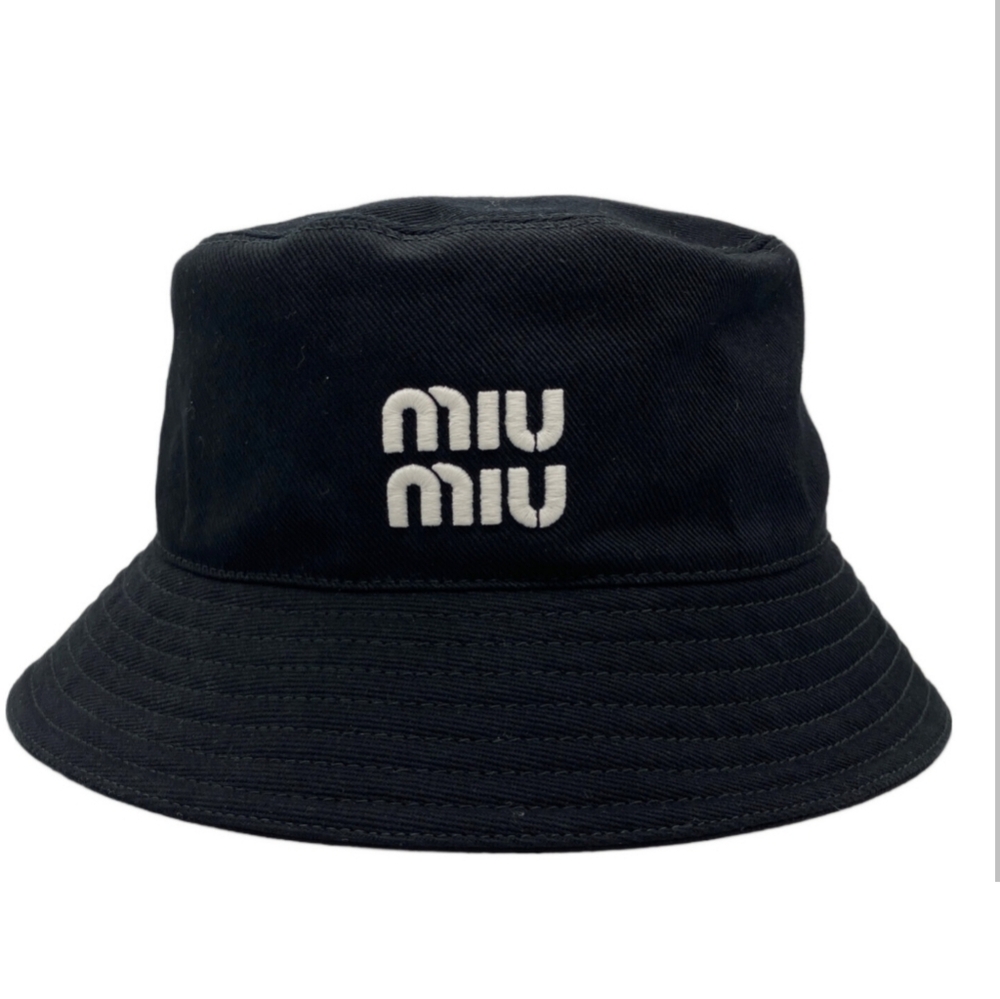 NWT✨ Miu Miu ✨🖤 Authentic Black Bucket Hat / Drill Hat - 100% Cotton
